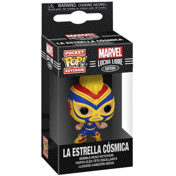 Funko Key ! Rocket - Marvel Lucha Libre Edition - La Estrella Cosmica Figure 4Cm