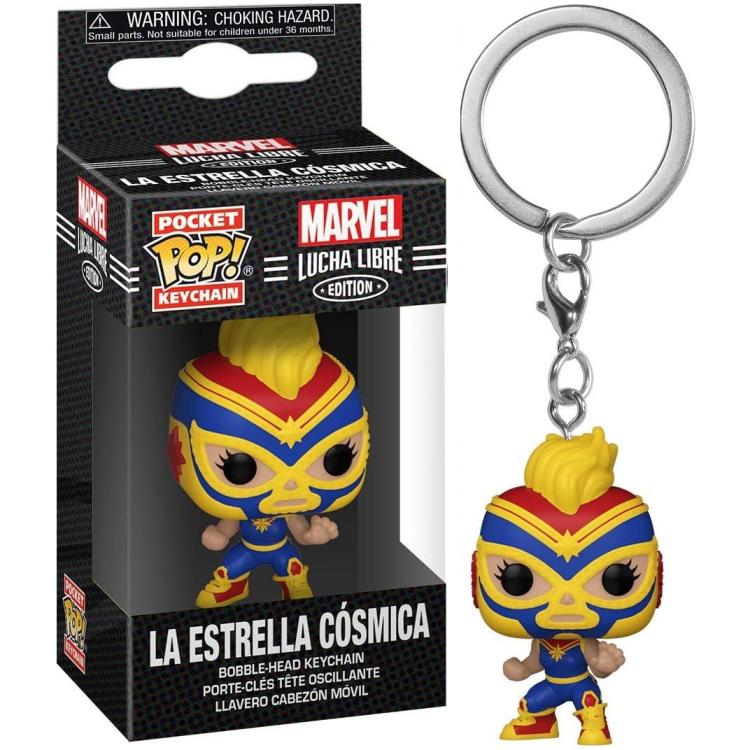 Funko Key ! Rocket - Marvel Lucha Libre Edition - La Estrella Cosmica Figure 4Cm