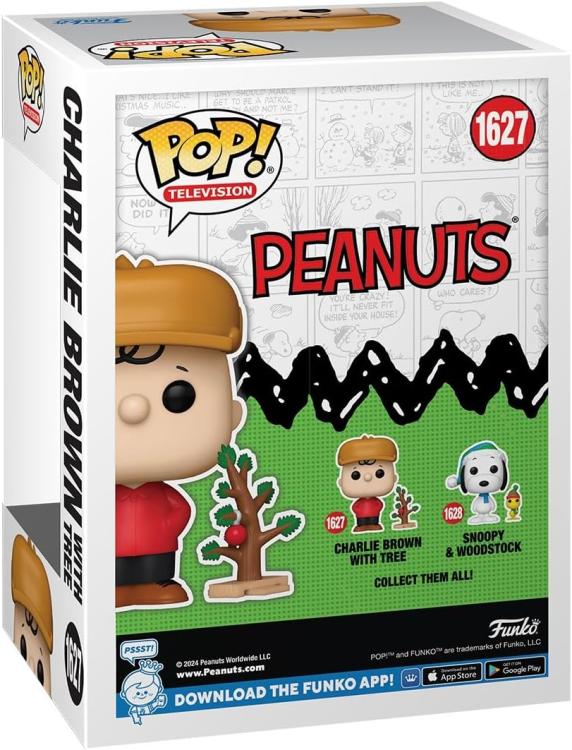 Funko Pop ! Tv Peanuts  - (1627) Charlie Brown W/ Three Vinyl Figure Holiday 9Cm