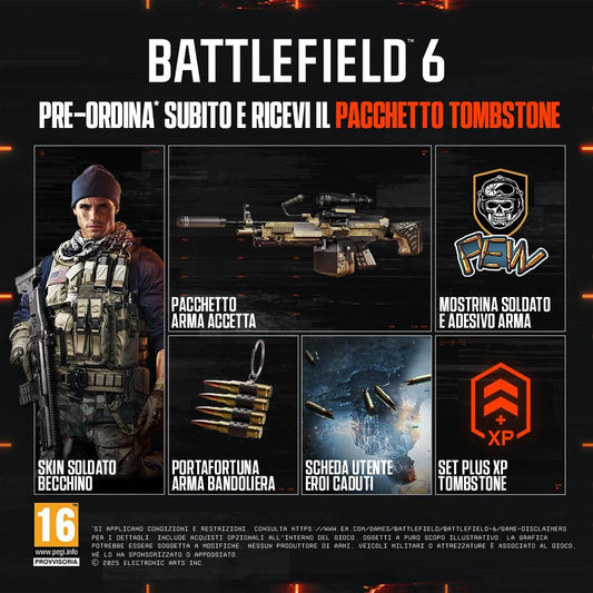 Battlefield 6 PS5 Videogioco Italiano Nuovo Playstation 5 Multilingua Eu