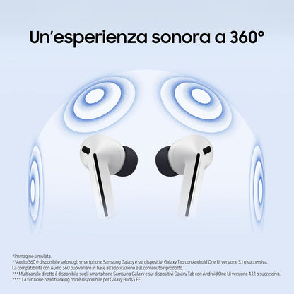 Samsung Buds3 FE Auricolari Wireless Cuffie Bluetooth Cancellazione Rumore Black