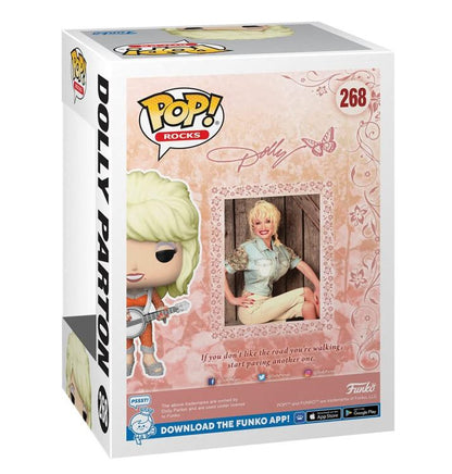 Funko Pop ! Rocks - Dolly Parton (268) Figure Vinyl Rock Music 9Cm In Stock