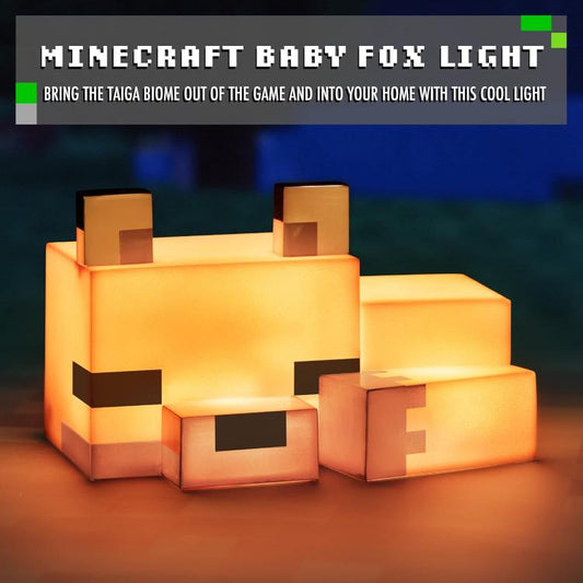 Paladone Lampada Minecraft Fox Volpe - Lampada Luce Led Notturna A Batterie Aaa