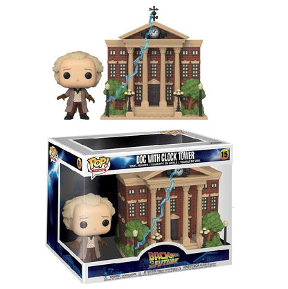 Funko Pop! Town: Back To The Future (15) Doc With Clock Tower - Vinyl Figure 15cm