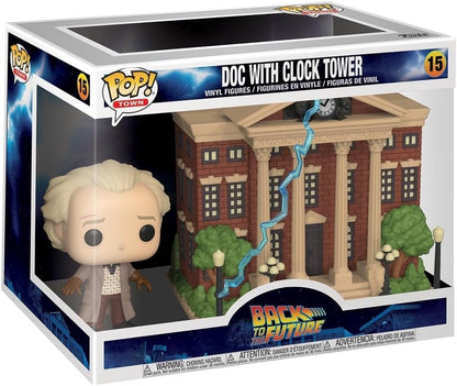 Funko Pop! Town: Back To The Future (15) Doc With Clock Tower - Vinyl Figure 15cm