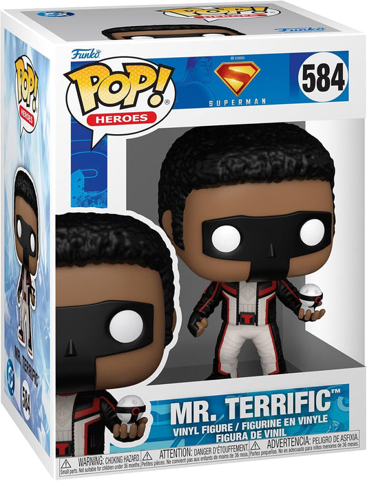 Funko Pop ! Heroes DC Superman 2025 (584) Mr.Terrific Vinyl Figure 9cm