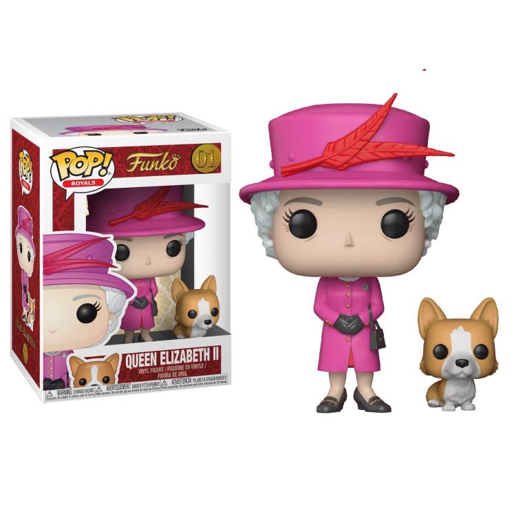 Funko Pop ! Royals -(01) Queen Elizabeth Ii Figure Regina Elisabetta Inghilterra