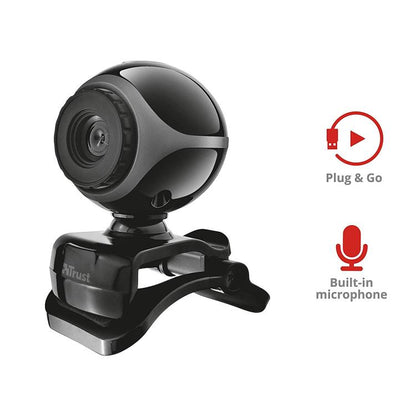Webcam Trust Exis Con Microfono Usb 2.0 Pc Windows Mac Youtube Skype Messanger