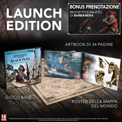 Assassin's Creed Black Flag Resynced Launch Edition Xbox Series X Videogioco PAL ITA (Preordine)