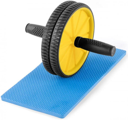 Fitlover Ruota Addominali Diametro 17Cm Giallo/Rosso Petto Flessioni Glutei