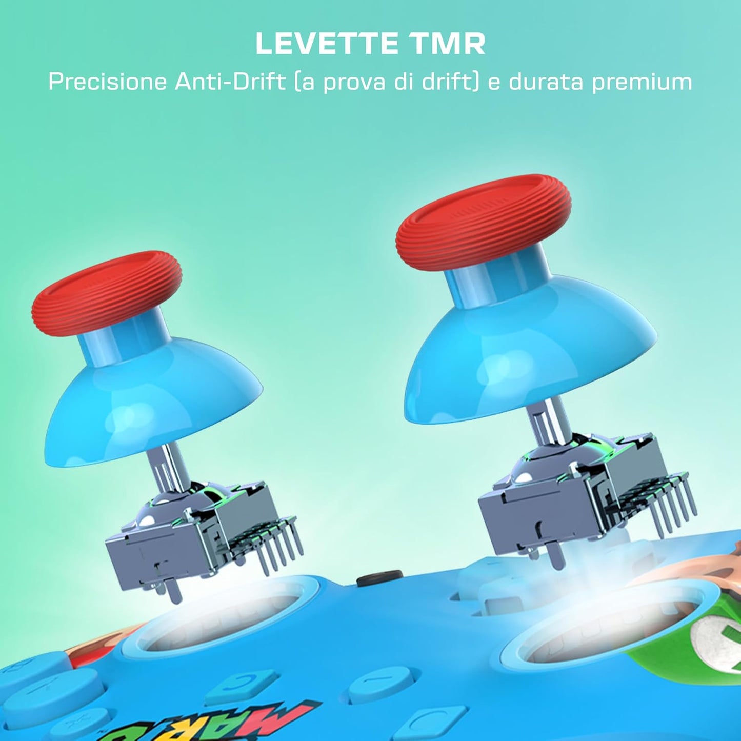 Turtle Beach - Rematch - Super Mario (Mario e Luigi) Illuiminato RGB LED  - Controller da gaming wireless per Nintendo Switch 2, Funziona anche con Nintendo Switch/Oled/Lite - Pulsante C non disponibile.