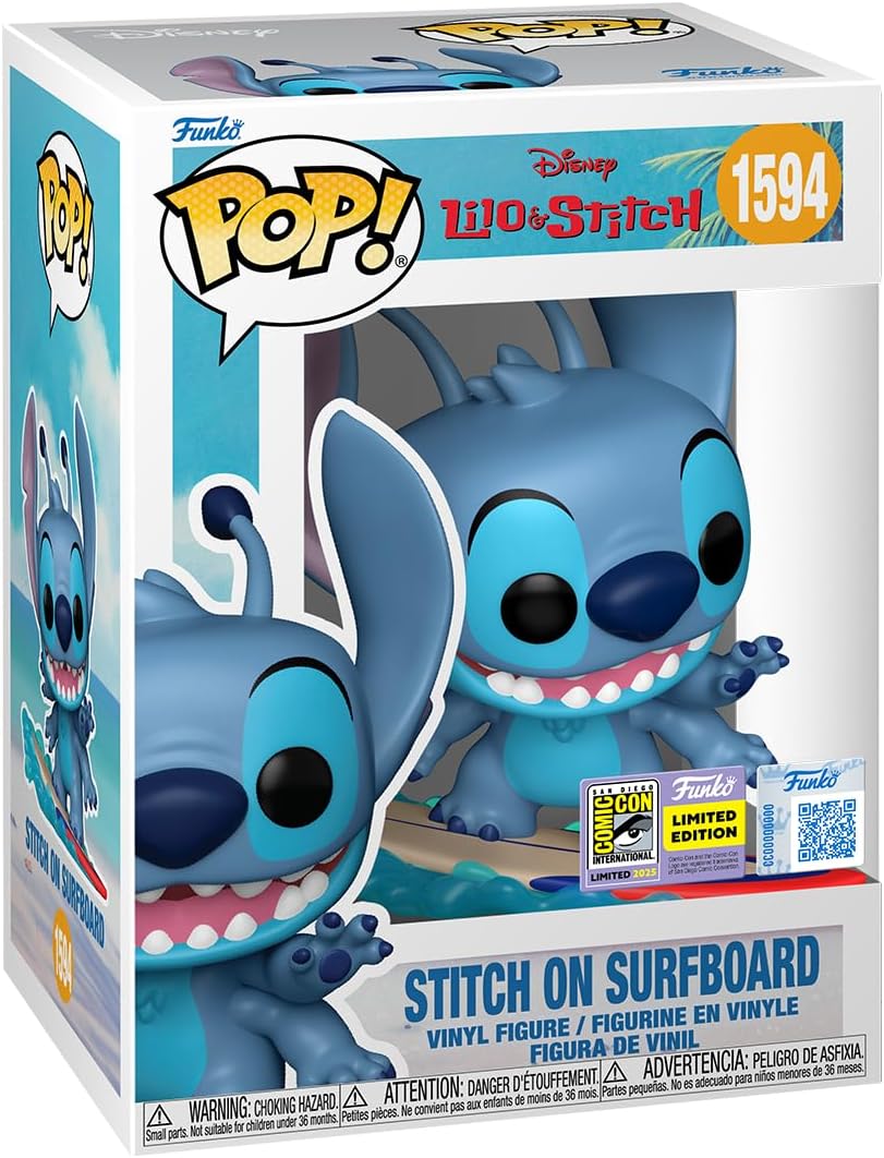 Funko Pop! Lilo & Stitch (1594) Stitch On Surfboard Limited Edition - Figure 9cm