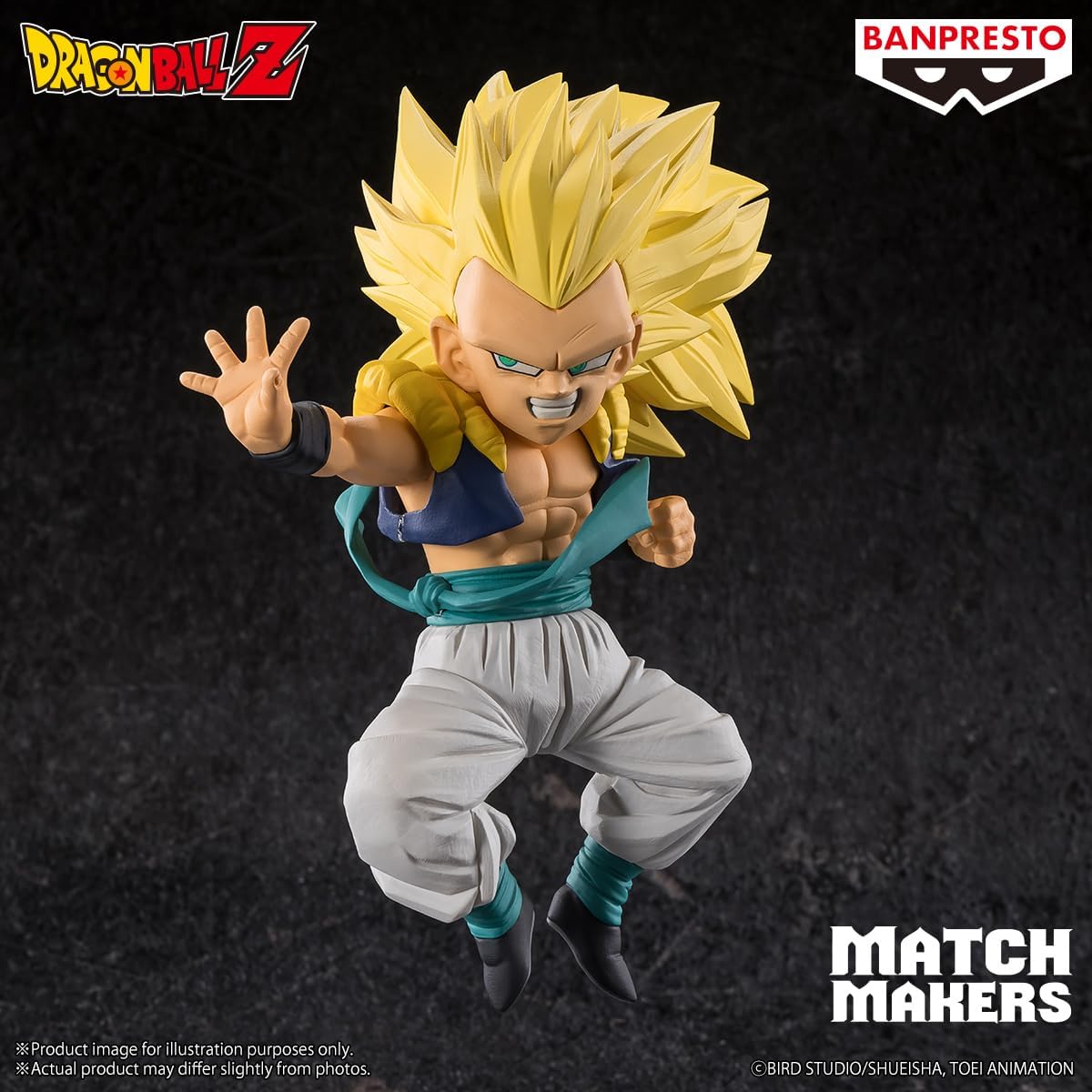 Bandai Banpresto Dragon Ball Z: Gotenks Super Saiyan 3 Statua Da Collezione - Match Makers Figure 11cm PVC