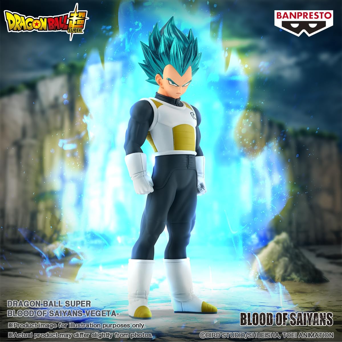Bandai Banpresto Dragon Ball Super: Vegeta Super Saiyan Blu Statua Da Collezione - Blood of Saiyans Figure 17cm PVC