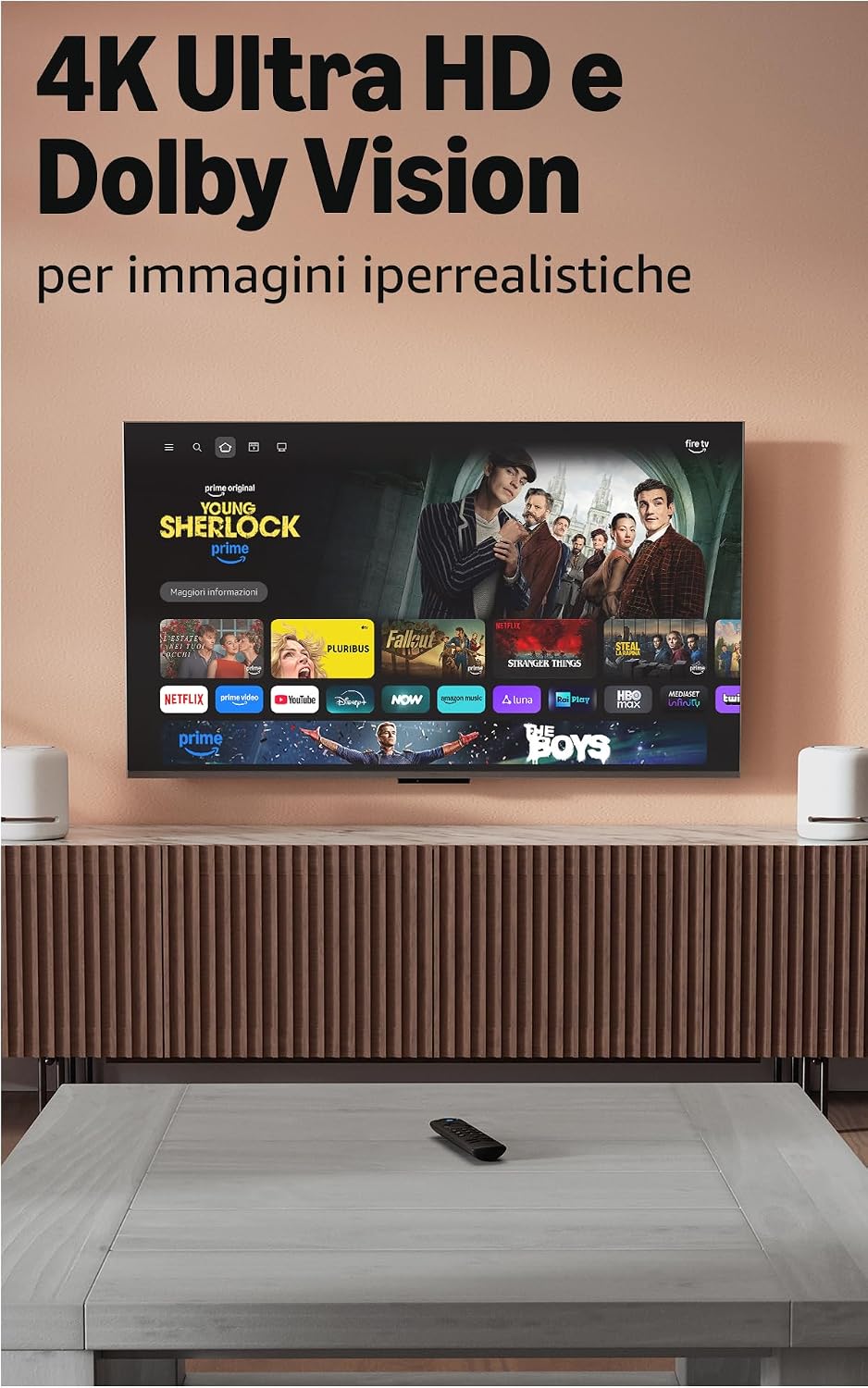 Amazon Fire Tv Stick 4K PLUS (Wi-Fi 6) Alexa+ Vision/Atmos HDR10+ + Telecomando Vocale