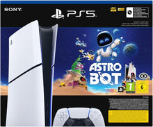 Sony Console Playstation 5 Digital Slim White 1Tb + Astrobot Ps5 Ssd Bianca