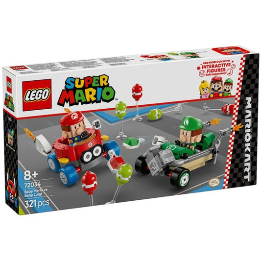 Lego - Super Mario Kart 72034 (Baby Mario Vs Baby Luigi) Set Con Figure 321Pz 8+