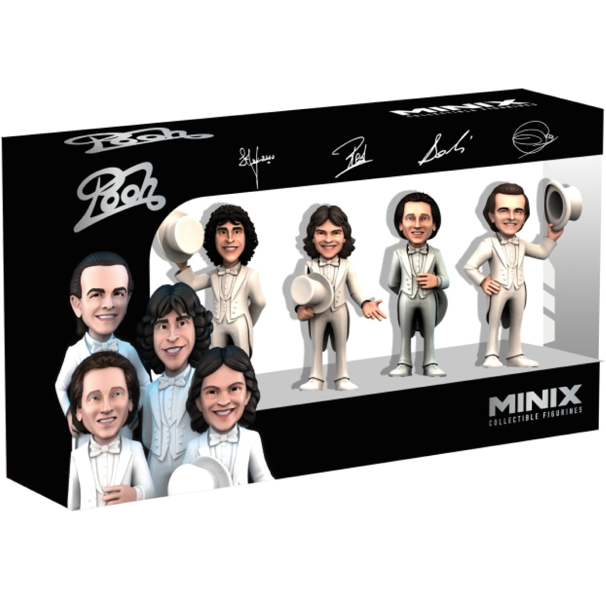 Minix - Pooh 4 Personaggi Da Collezione Figure Musica Italiana 8Cm