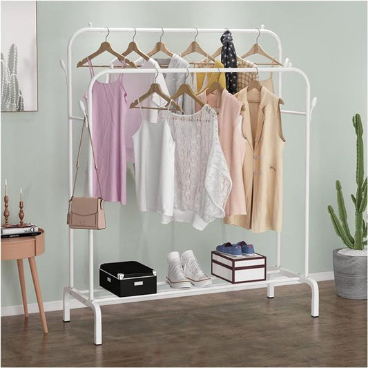 Stender Stand Doppio Appendiabiti Attaccapanni Scarpiera Guardaroba Metallo Wht