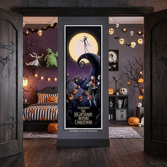Maxi Poster XXL Porta o Parete - Disney (The Nightmare Before Christmas) TNBC Incorniciabile per Cameretta Gamer, Gadget, Ufficio 53x158 cm