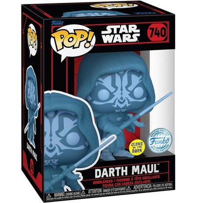 Funko Pop! Star Wars (740) Darth Maul - Exclusive - Glows In The Dark Figure 9Cm