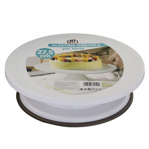 Alzatina e Piatto Girevole per Torte - Supporto Vassoio Rotante Decoro Ø 27,5 cm