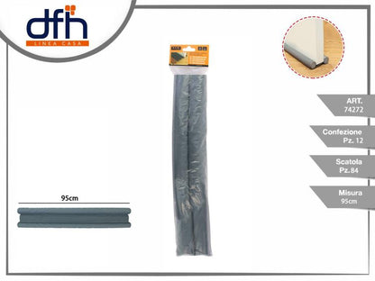 Paraspifferi Sottoporta Isolamento Porte Guarnizione Insetti Freddo 95Cm Grigio