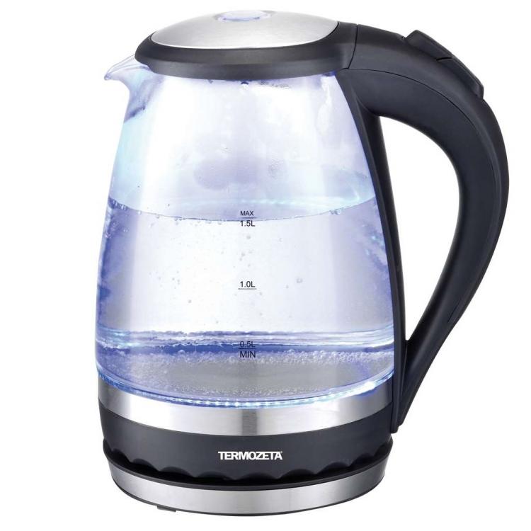Termozeta Bollitore Glass Cordless Elettrico 1.5L In Vetro Led 2200W Latte Acqua