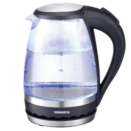 Termozeta Bollitore Glass Cordless Elettrico 1.5L In Vetro Led 2200W Latte Acqua