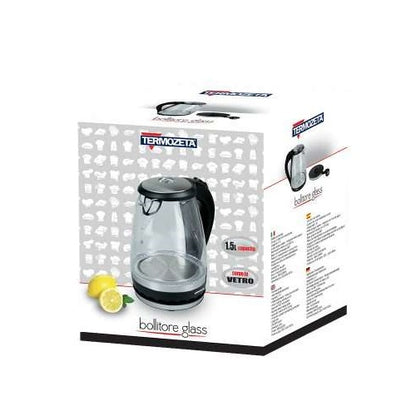 Termozeta Bollitore Glass Cordless Elettrico 1.5L In Vetro Led 2200W Latte Acqua