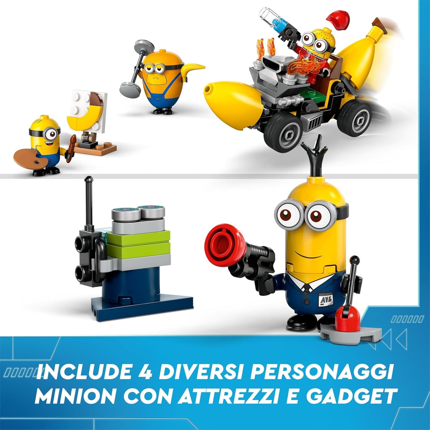 Lego - Cattivissimo Me 4 (75580) I Minions e l'Auto Banana Costruzione 136 pz 6+
