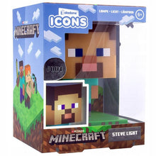 Paladone Minecraft Steve Light Icons Bdp Lampada Da Notte 3D Gioco Led Pp6594Mcf