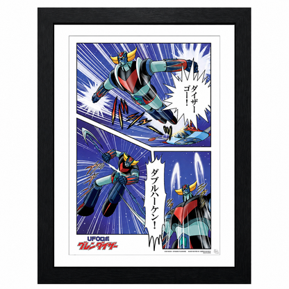 Ufo Robot Grendizer (Goldrake In Azione) - Cornice Quadro Collector Print 30x40cm