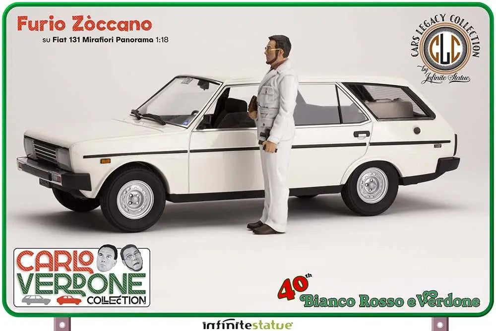 Infinite - Carlo Verdone Furio On 131 Panorama 1:18 Resin Car - Figure Bianco Rosso e Verdone Figure Zòccano