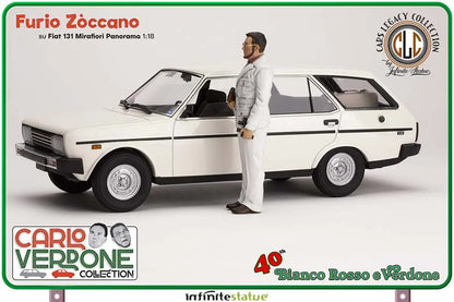 Infinite - Carlo Verdone Furio On 131 Panorama 1:18 Resin Car - Figure Bianco Rosso e Verdone Figure Zòccano