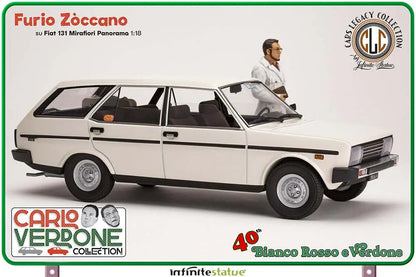 Infinite - Carlo Verdone Furio On 131 Panorama 1:18 Resin Car - Figure Bianco Rosso e Verdone Figure Zòccano