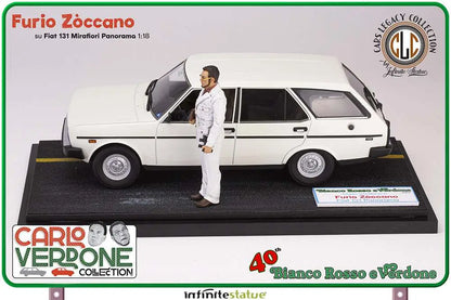Infinite - Carlo Verdone Furio On 131 Panorama 1:18 Resin Car - Figure Bianco Rosso e Verdone Figure Zòccano