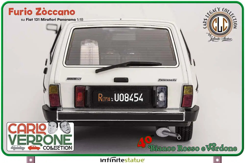 Infinite - Carlo Verdone Furio On 131 Panorama 1:18 Resin Car - Figure Bianco Rosso e Verdone Figure Zòccano