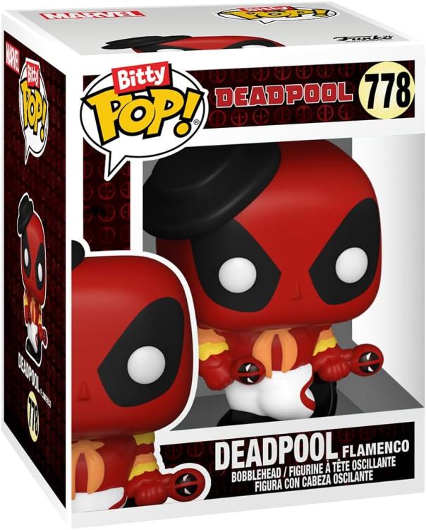 Funko Bitty Pop ! Deadpool Bathtime/Flamengo/Supper Hero 4 Pack Mistery Figure