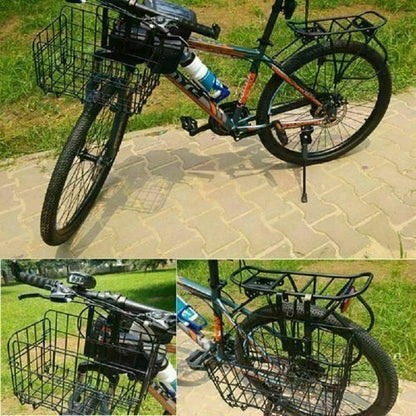 CESTINO PORTAPACCHI PIEGHEVOLE BICI ANTERIORE POSTERIORE BICICLETTA RICHIUDIBILE