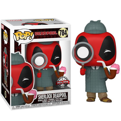 Funko Pop ! Marvel Deadpool (784) Sherlock Deadpool Special Edition Figure 9Cm
