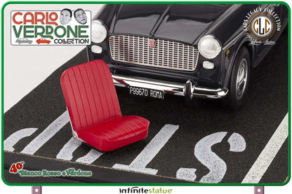 Infinite - Carlo Verdone Mimmo Su Fiat 1100 1/18 Resin Car - Figure Bianco Rosso e Verdone Figure