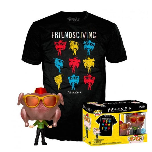 Funko Pop & Tee Friends : Monica W/ Turkey | Action Vinyl Figure + T-Shirt (M)