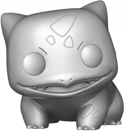 Funko Pop ! Games Pokemon (453) Bulbasaur Silver Metallic Vinyl Figure Statuetta