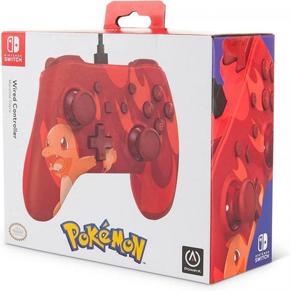 Powera Wired Controller Nintendo Switch Charmander Pokemon Rosso Joystick Red
