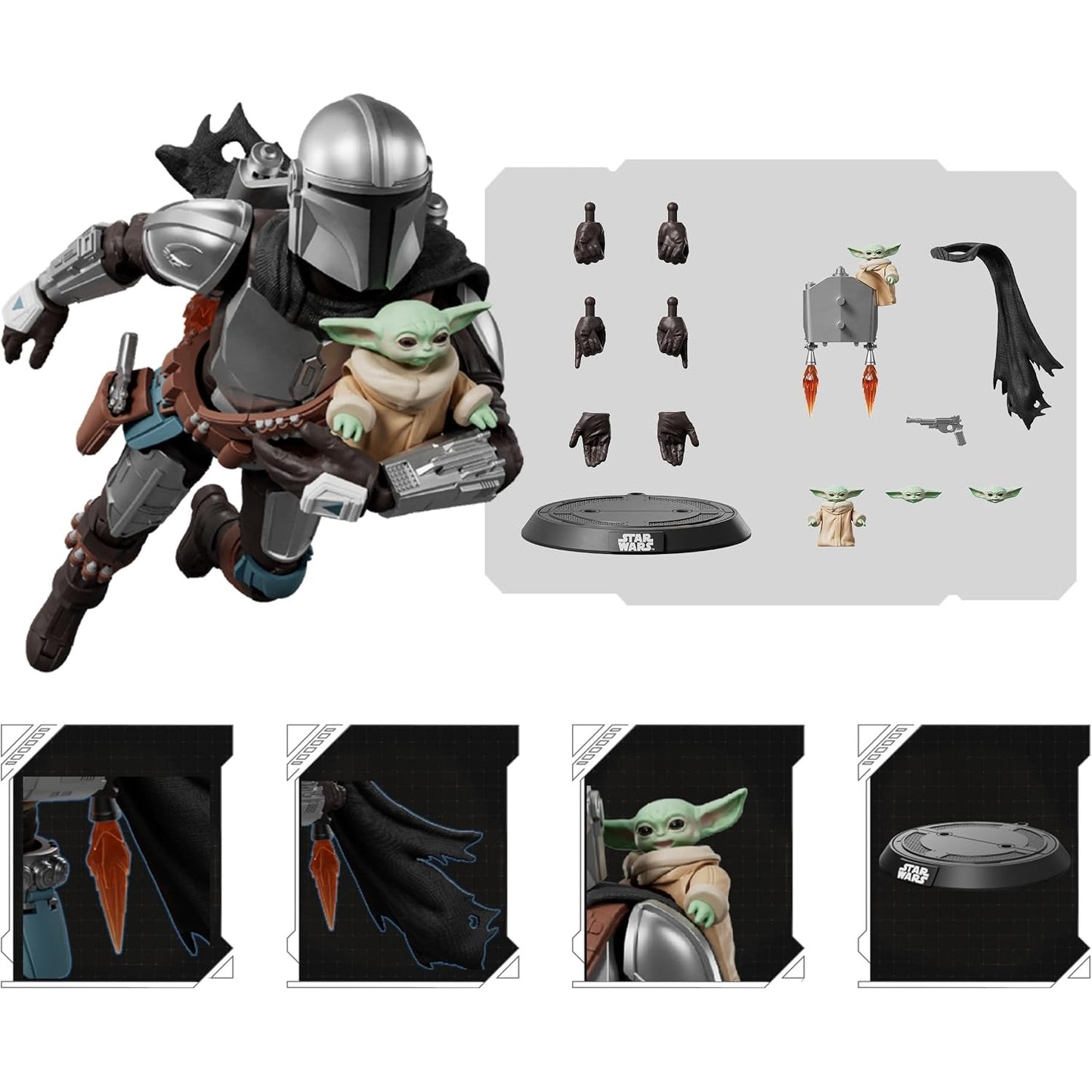 Blokees Star Wars - Champion Class 05 - Mandalorian and Grogu (DIN Djarin & Grogu) - Model Kit - Action Figure 75805