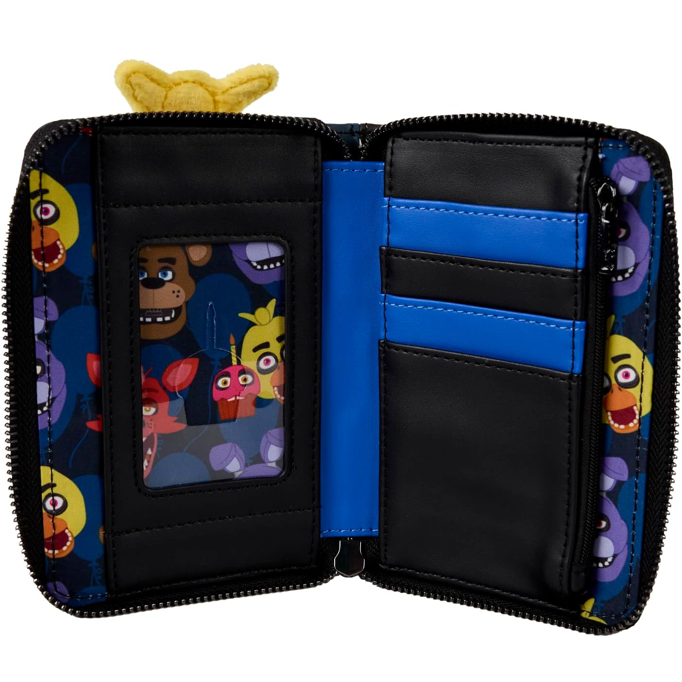 Funko Loungefly: Portafoglio FNAF con cerniera a forma di Chica di Five Nights at Freddy's Party in versione peluche per cosplay