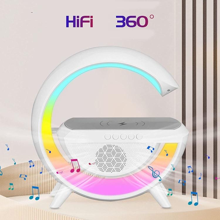 Lampada Rgb E Ricarica Wireless Smartphone Radio Speaker Bluetooth Ricaricabile