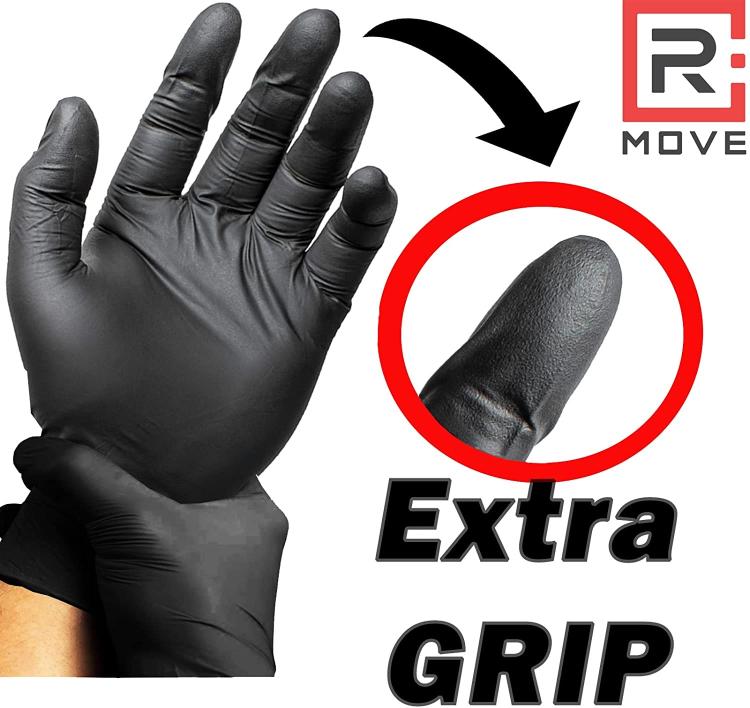Guanti In Nitrile Monouso 100Pz Ultra Resistenti Lavoro Industria Meccanici Tg.L