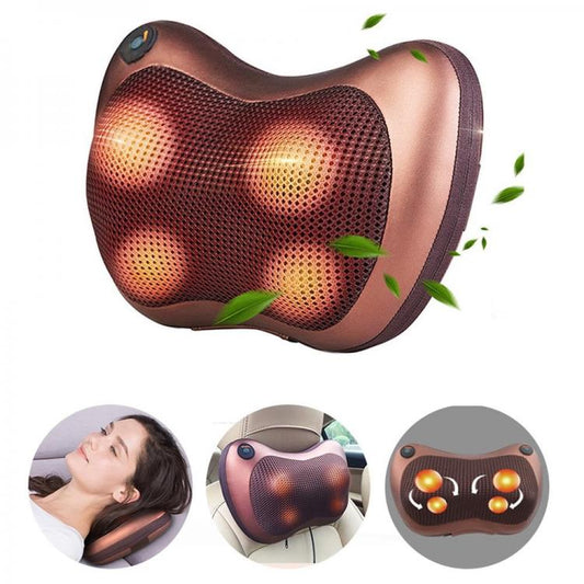 CUSCINO MASSAGGIATORE SHIATSU CASA AUTO CERVICALE MASSAGGIO COLLO SPALLE CORPO